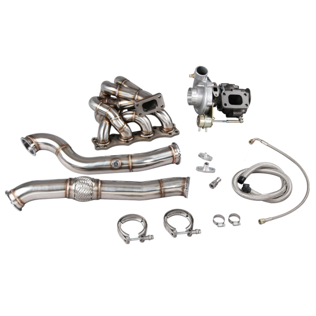 VERSION2 TURBO MANIFOLD DOWNPIPE KIT FOR 90-98 MAZDA MIATA MX-5 NA 1.6L