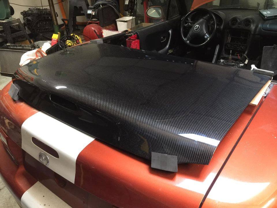 CarbonMiata NB OEM-style carbon fiber trunklid