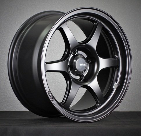 Konig Hexaform 15×7.5 +35 Matte Black 1990-2005 · 15X7.5