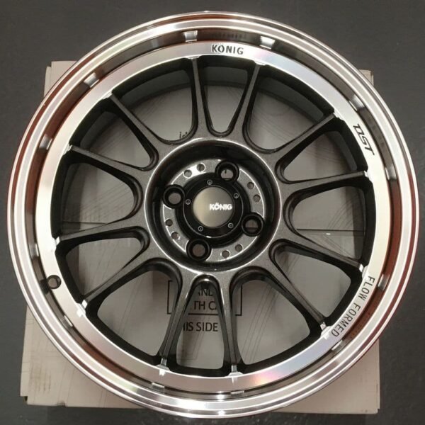 MX5 NA/NB Konig Hypergram 15×8 4X100 ET35 Carbon w/ Machined Lip