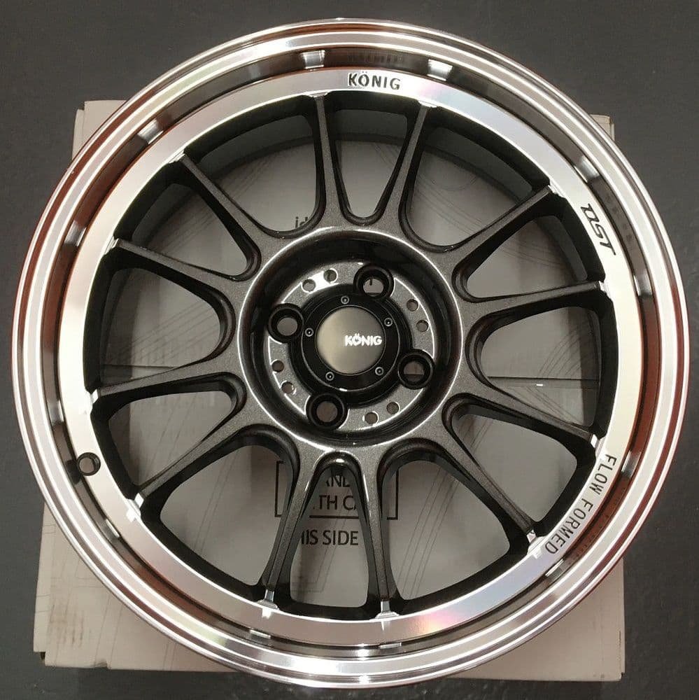 MX5 NA/NB Konig Hypergram 15×8 4X100 ET35 Carbon w/ Machined Lip